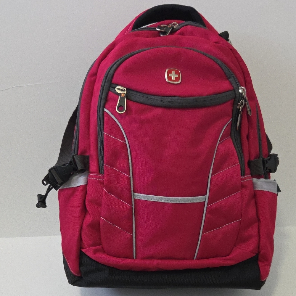 Fuschia Pink Women's Backpack - Swiss Army Cross Style Travel & Laptop Bag